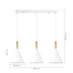 SLE1255-503-03 Светильник подвесной Белый/Белый E27 3*40W АРКЕТ — изображение 4