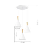 SLE1255-513-03 Светильник подвесной Белый/Белый E27 3*40W АРКЕТ — изображение 4