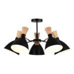 SLE1256-402-05 Светильник потолочный Черный/Черный, Светлое дерево, Золотистый E14 5*40W ВИСТА — изображение 2