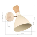 SLE1256-501-01 Светильник настенный Бежевый/Бежевый, Светлое дерево, Золотистый E14 1*40W VISTA — изображение 3