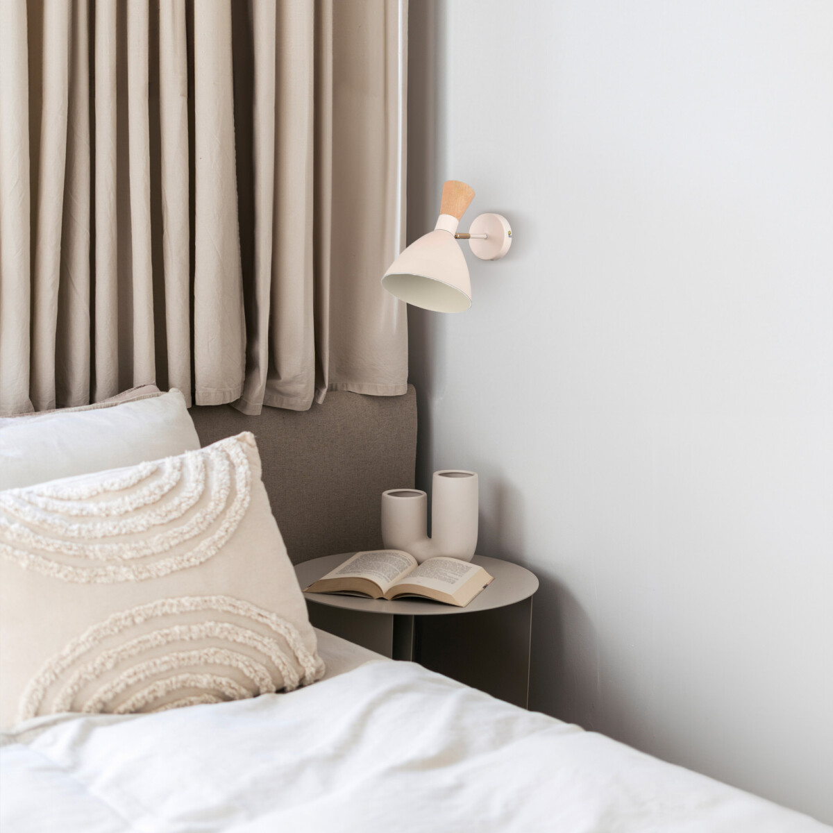 SLE1256-501-01 Светильник настенный Бежевый/Бежевый, Светлое дерево, Золотистый E14 1*40W VISTA — изображение 5