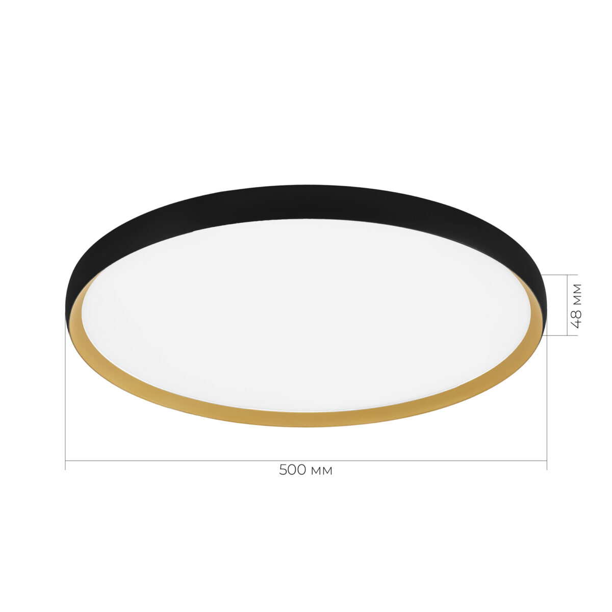 SLE1810-402-01 Светильник потолочный Черный, Золотистый/белая LED 1*42W 4000K ХЕЛЬСТ — изображение 2