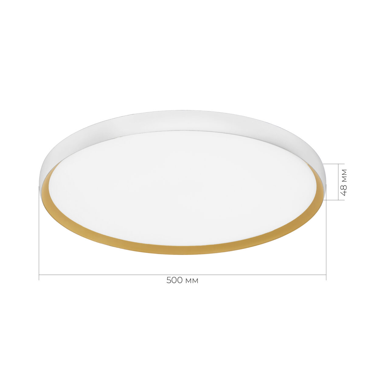 SLE1810-502-01 Светильник потолочный Белый, Золотистый/белая LED 1*42W 4000K ХЕЛЬСТ — изображение 2