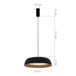 SLE1812-403-01 Светильник подвесной Черный, Древесный/белая LED 1*30W 4000K МЬЮЗЕ — изображение 2