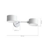 SLE183501-02 Светильник настенный Белый/Белый E14 2*60W ДЖИМЕНТО — изображение 4