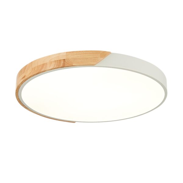 SLE200952-01 Светильник потолочный Белый, Светлое дерево/Белый LED 1*45W 3000K/4000K/6000K ФЕСТА