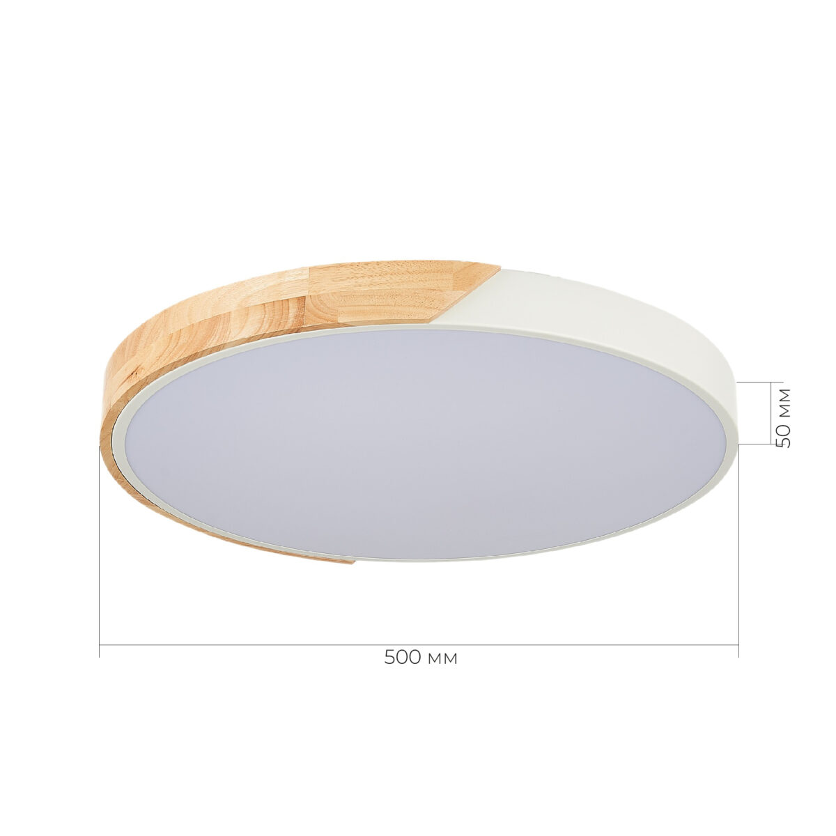 SLE200952-01 Светильник потолочный Белый, Светлое дерево/Белый LED 1*45W 3000K/4000K/6000K ФЕСТА — изображение 5