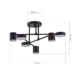SLE201042-06 Светильник потолочный Черный/Черный LED 6*7W 4000K НОБЕЛЬ — изображение 9
