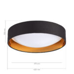 SLE201102-01 Светильник потолочный Черный, Золотистый/Белый LED 1*24W 4000K ОРБИО — изображение 3