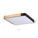 SLE201242-01 Светильник потолочный Черный, Светлое дерево/Белый LED 1*42W 3000K/4000K/6000K ФЕСТА — изображение 5