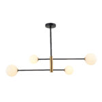 SLE220103-04 Светильник потолочный Черный, Бронза/Белый G9 4*5W АРКОЛА