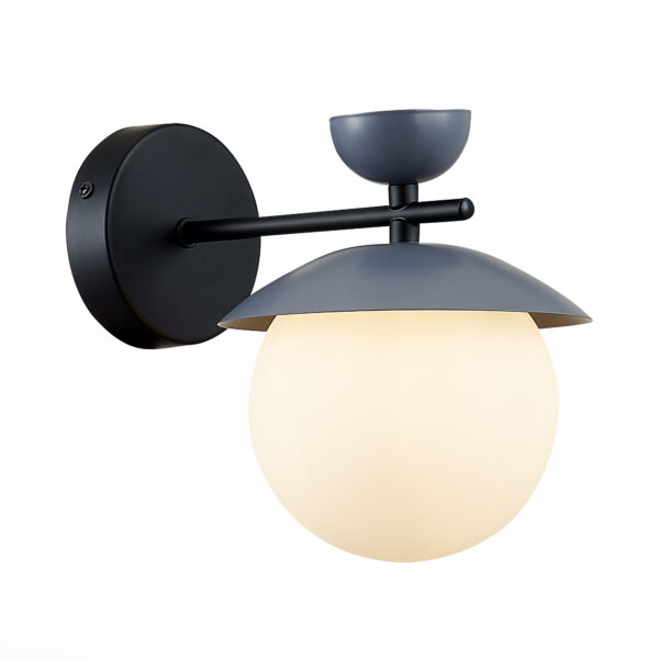 SLE220201-01 Светильник настенный Черный, Серый/Белый G9 1*5W ДЖЕНОА