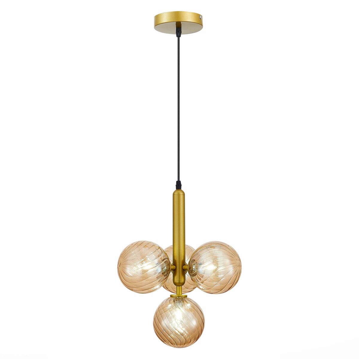 SLE220323-04 Светильник подвесной Золото/Янтарный G9 4*5W 4000K САЛЕРНО — изображение 1