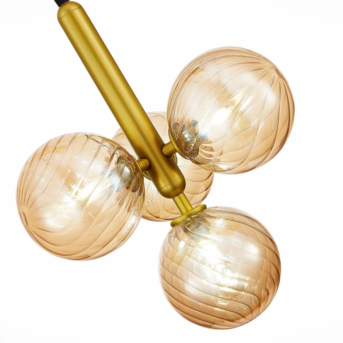 SLE220323-04 Светильник подвесной Золото/Янтарный G9 4*5W 4000K САЛЕРНО — изображение 3