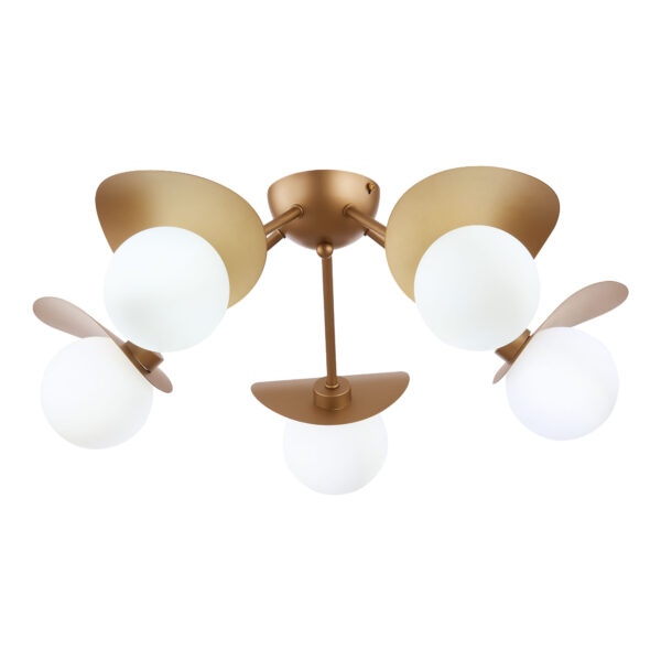 SLE220502-05 Светильник потолочный Золотистый/Белый G9 5*5W БОЛЬЦАНО