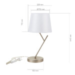 SLE300104-01 Прикроватная лампа Никель/Белый E14 1*40W DENICE — изображение 3