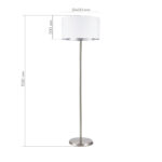 SLE300555-01 Светильник напольный Никель/Белый, Серебристый E27 1*40W БЕРА — изображение 2