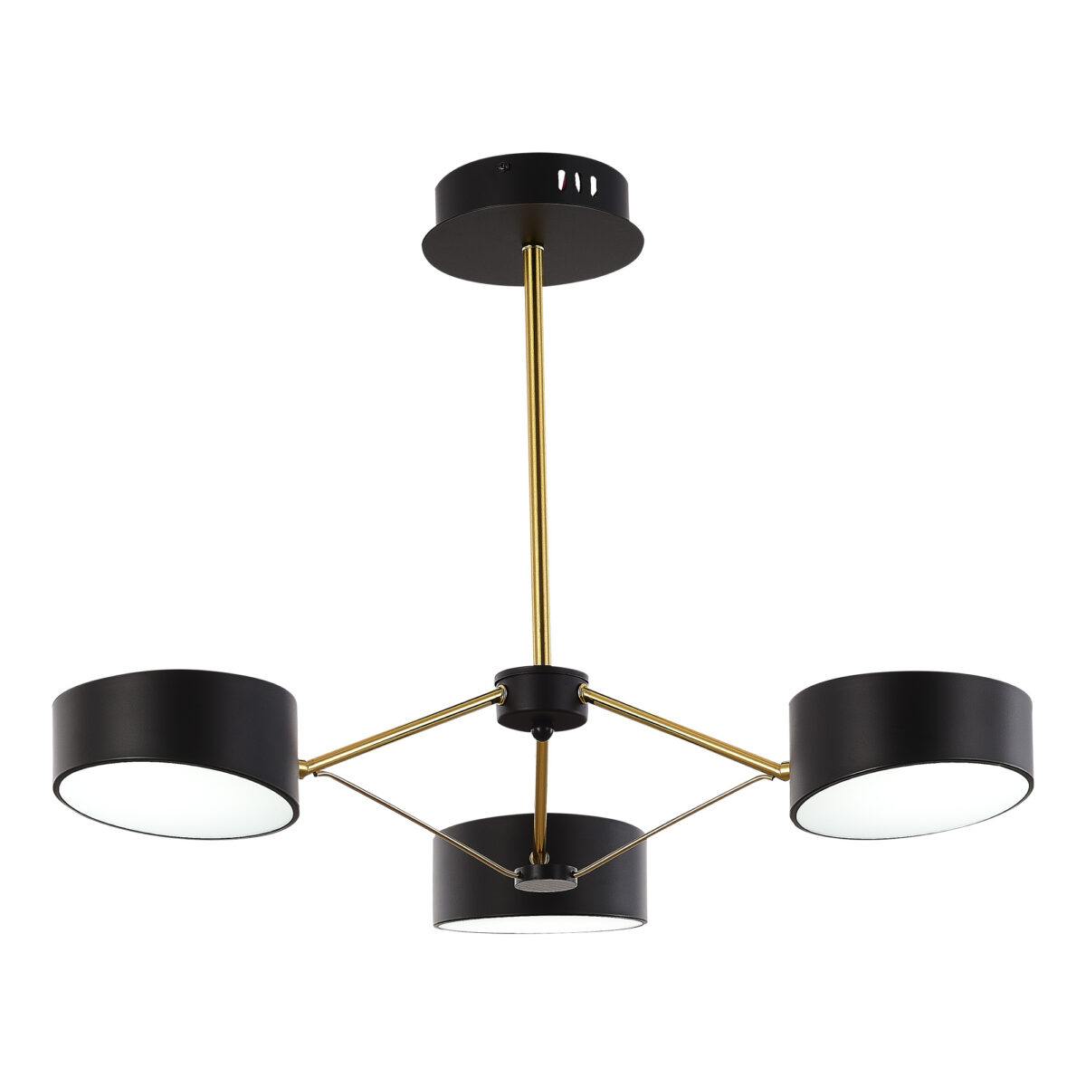 SLE6005-402-03 Светильник потолочный Черный, Золотистый/Черный LED 3*10W ВАЛЛЕ — изображение 1