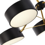 SLE6005-402-03 Светильник потолочный Черный, Золотистый/Черный LED 3*10W ВАЛЛЕ — изображение 3