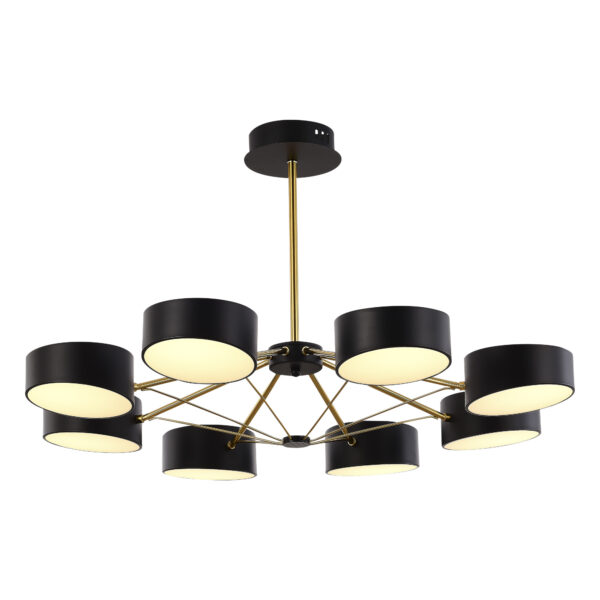 SLE6005-402-08 Светильник потолочный Черный, Золотистый/Черный LED 8*10W ВАЛЛЕ