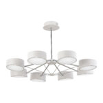 SLE6005-502-08 Светильник потолочный Белый, Хром/Белый LED 8*10W ВАЛЛЕ — изображение 2