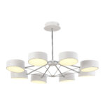 SLE6005-502-08 Светильник потолочный Белый, Хром/Белый LED 8*10W ВАЛЛЕ — изображение 3