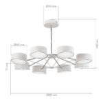 SLE6005-502-08 Светильник потолочный Белый, Хром/Белый LED 8*10W ВАЛЛЕ — изображение 5