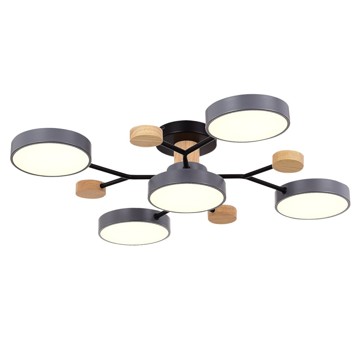 SLE6006-702-05 Светильник потолочный Серый/Серый LED 5*12W 3000K/4500K/6000K ФАЭМА — изображение 1