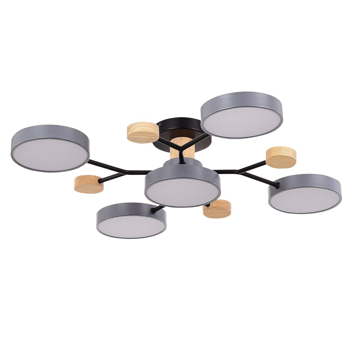 SLE6006-702-05 Светильник потолочный Серый/Серый LED 5*12W 3000K/4500K/6000K ФАЭМА — изображение 2