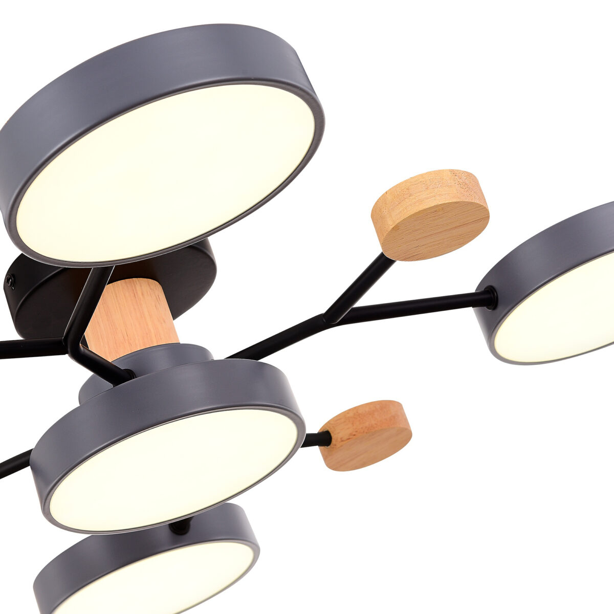 SLE6006-702-05 Светильник потолочный Серый/Серый LED 5*12W 3000K/4500K/6000K ФАЭМА — изображение 5