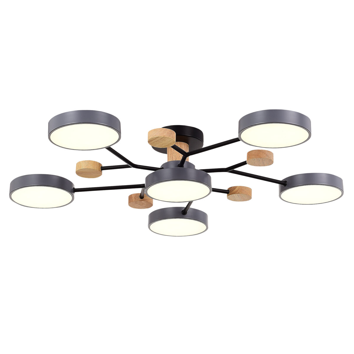 SLE6006-702-06 Светильник потолочный Серый/Серый LED 6*12W 3000K/4500K/6000K ФАЭМА — изображение 1