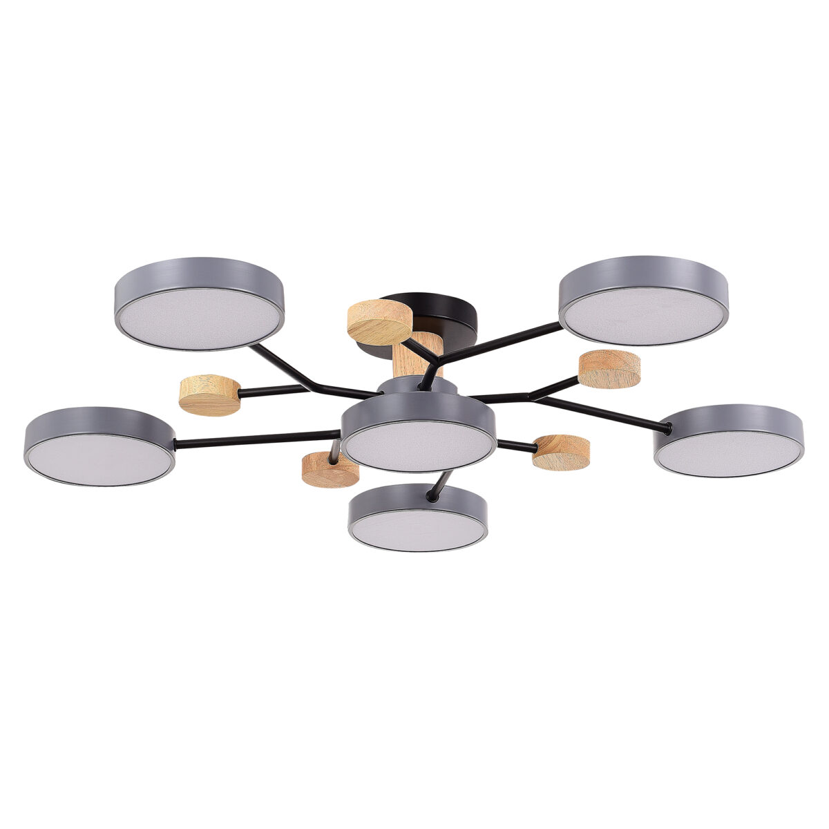 SLE6006-702-06 Светильник потолочный Серый/Серый LED 6*12W 3000K/4500K/6000K ФАЭМА — изображение 2