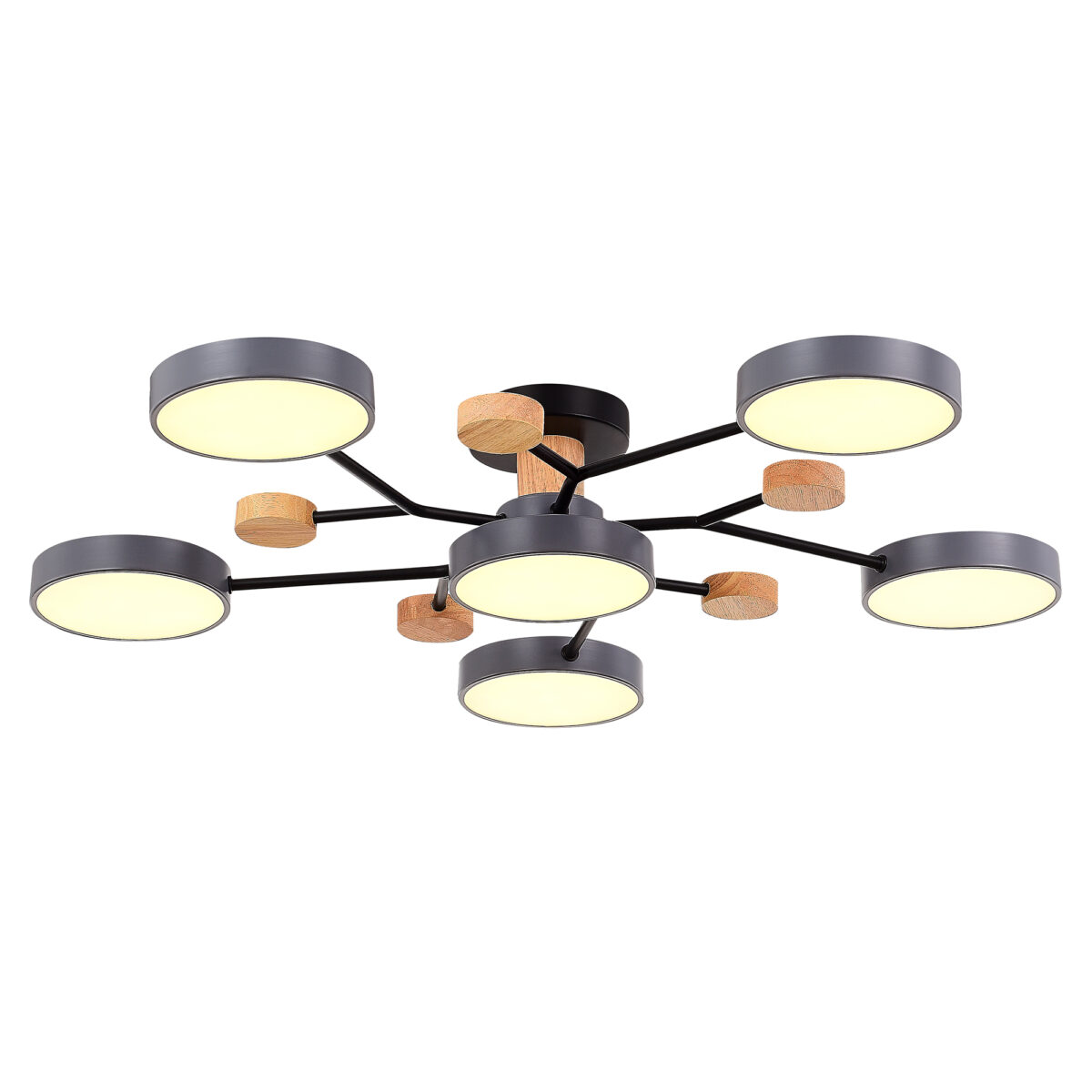 SLE6006-702-06 Светильник потолочный Серый/Серый LED 6*12W 3000K/4500K/6000K ФАЭМА — изображение 3