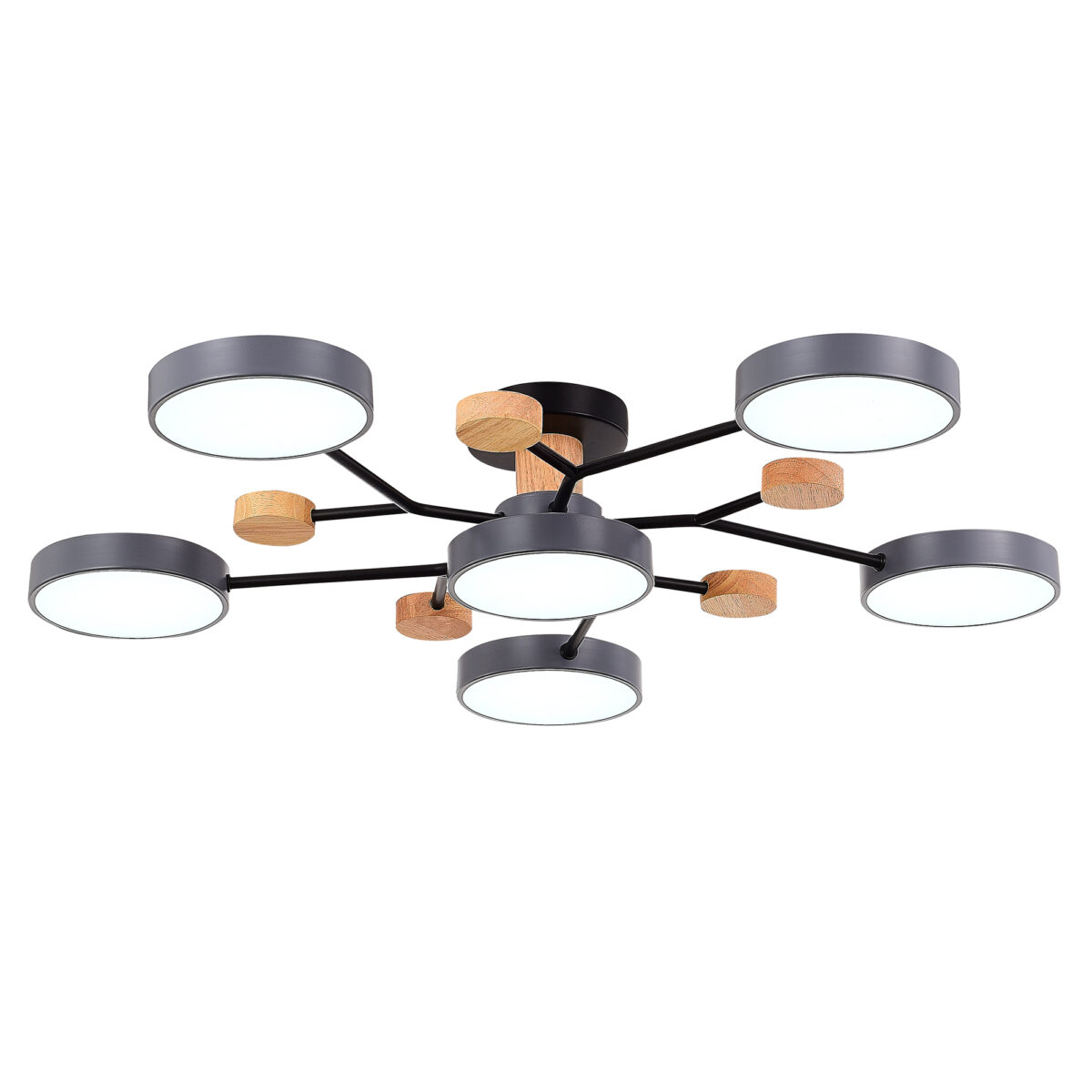 SLE6006-702-06 Светильник потолочный Серый/Серый LED 6*12W 3000K/4500K/6000K ФАЭМА — изображение 4