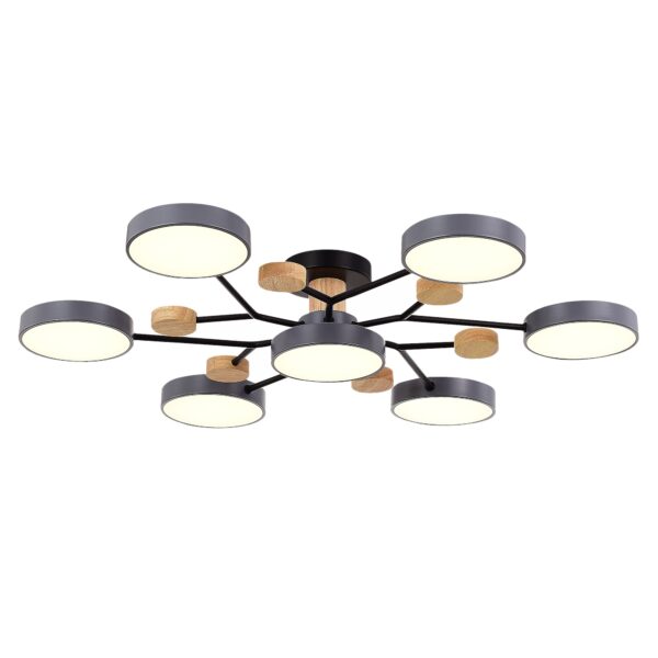 SLE6006-702-07 Светильник потолочный Серый/Серый LED 7*12W 3000K/4500K/6000K ФАЭМА