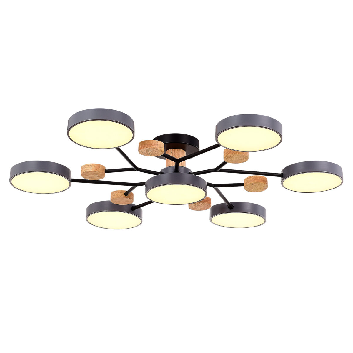 SLE6006-702-07 Светильник потолочный Серый/Серый LED 7*12W 3000K/4500K/6000K ФАЭМА — изображение 3