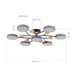 SLE6006-702-07 Светильник потолочный Серый/Серый LED 7*12W 3000K/4500K/6000K ФАЭМА — изображение 6