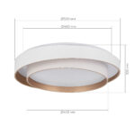 SLE6009-502-01 Светильник потолочный Белый/Белый LED 1*50W 3000K/4000K/6000K КРОСБИ — изображение 7