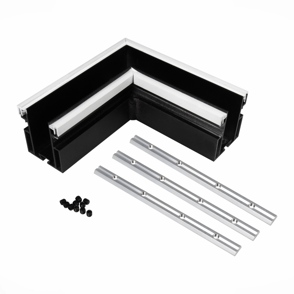 ST003.479.01 Угол-соединитель для профиля SKYLINE 48 с демпф. системой ST-Luce Черный SKYLINE 48 — изображение 1