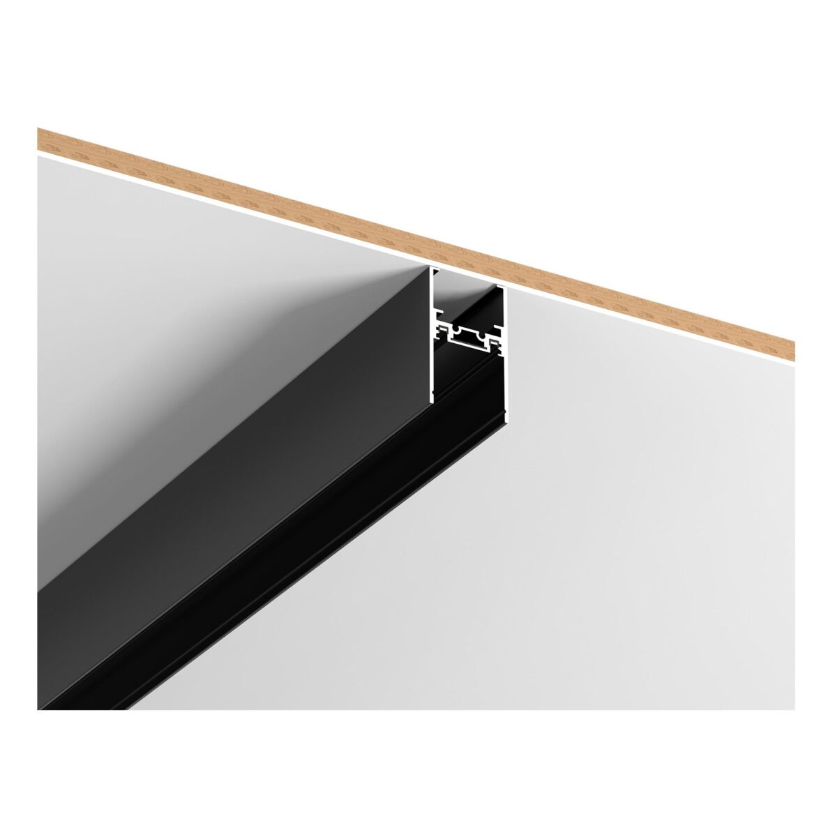 ST068.429.00 Шинопровод SKYFLAT накладной/подвесной ST-Luce Черный Длина 2 000мм SKYFLAT — изображение 1