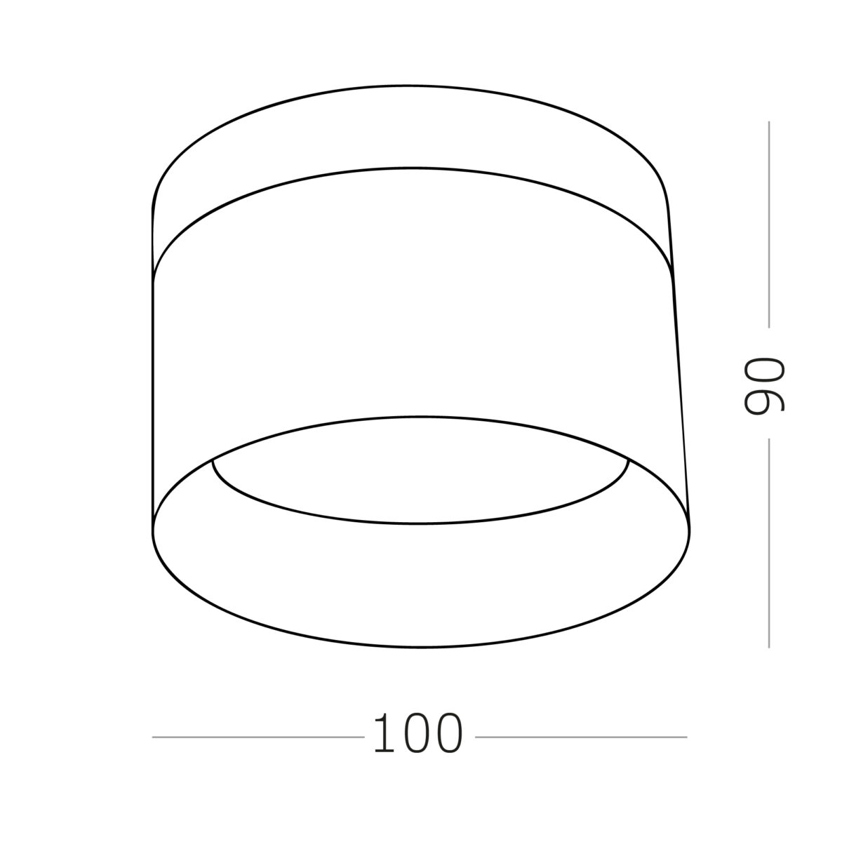 ST102.402.12 Светильник потолочный Черный LED 1*12W 3000K 936Lm Ra>80 120° IP20 D100xH90 170-240V Накладные светильники — изображение 4