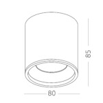 в наличии ST165.542.12 Светильник потолочный Белый LED 1*12W 4000K 840Lm Ra>90 36° IP44 D80xH85 85-265V Накладные светильники - купить в интернет-магазине Светильники Торг