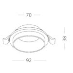 ST206.258.01 Св-к встр. Белый GU10 1*50W  IP20 D92xH38 220V Без ламп Встраиваемые светильники — изображение 4