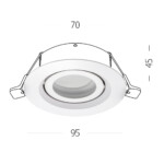 в наличии ST255.508.01 Св-к встр. Белый GU10 1*50W IP65 D95xH45 220V Без ламп Встраиваемые светильники - купить в интернет-магазине Светильники Торг