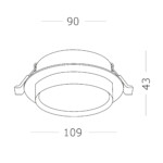 ST258.508.01 Св-к встр. Белый GX53 1*50W IP20 D109xH43 220V Без ламп Встраиваемые светильники — изображение 4