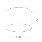 ST606.532.12 Светильник потолочный Белый LED 1*12W 3000K 1 080Lm Ra>85 120° IP20 D120xH55 185-265V Накладные светильники — изображение 3