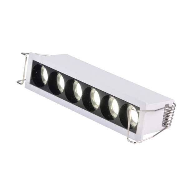 ST762.542.07 Св-к встр. белый LED 1*7W 4000K 700Lm Ra 24° IP20 L125xW30xH36 170-240VV Встраиваемые светильники