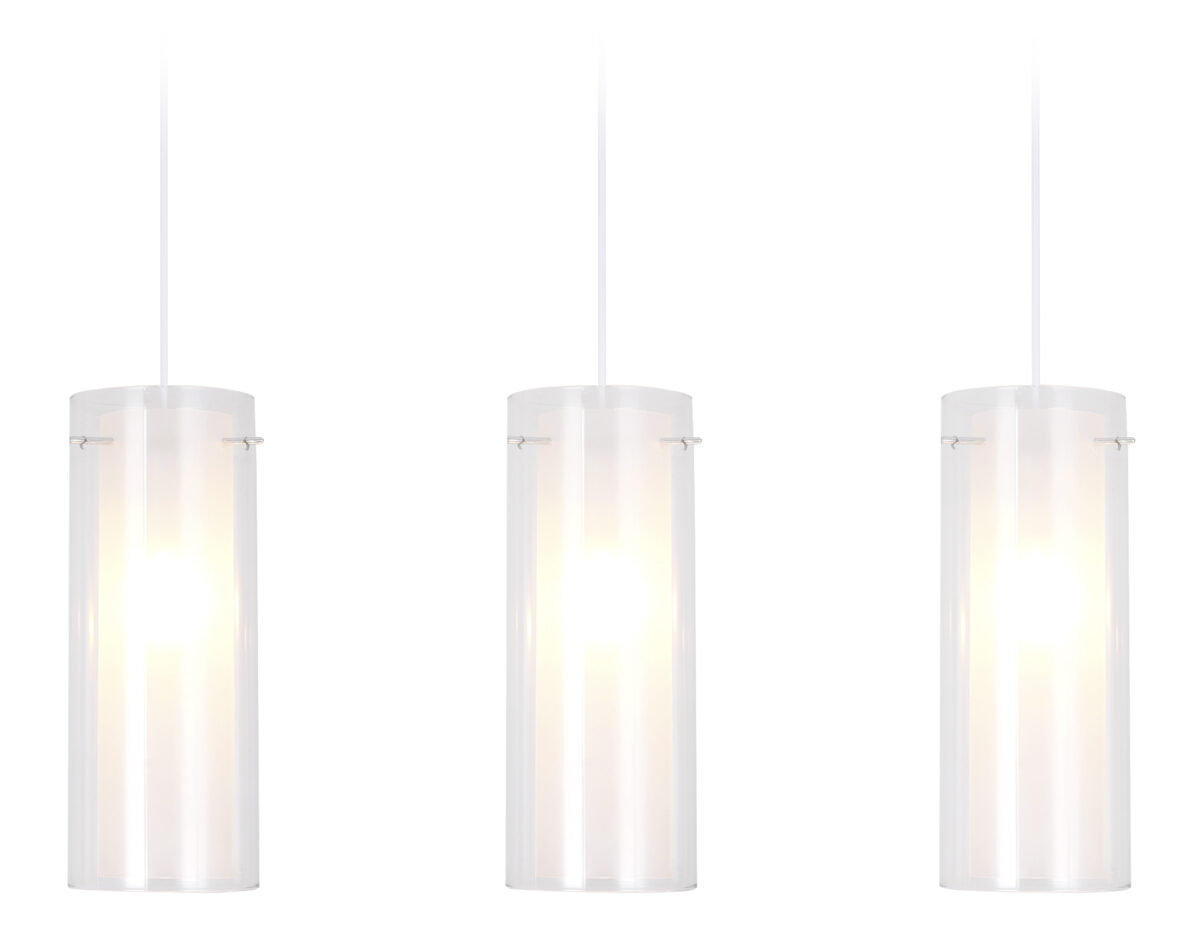 TR3675/3 CH/CL/FR хром/прозрачный/белый матовый E14/3 max 40W 640*110*900 — изображение 1