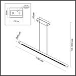 6644/45L HIGHTECH ODL24 303 античная бронза/металл/акрил Подвесной светильник IP20 LED 49W 3000K 220V MALI — изображение 2