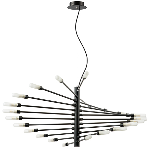 в наличии 733247 Люстра RAGNO 24х40W G9 ЧЕРНЫЙ МАТОВЫЙ - купить в интернет-магазине Светильники Торг